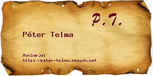 Péter Telma névjegykártya