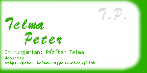 telma peter business card